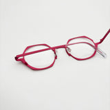 Wcwe Belight Optical Belgium Geometry Irregular Shape Titanium Eyewear Spectacle Frame Men Women Eyeglasses