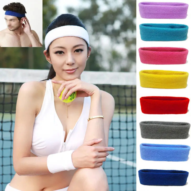 Fashion Sports Headbands for Women Men Solid Elastic Hair Bands Running Fitness Yoga Headwear Stretch Makeup Head Band