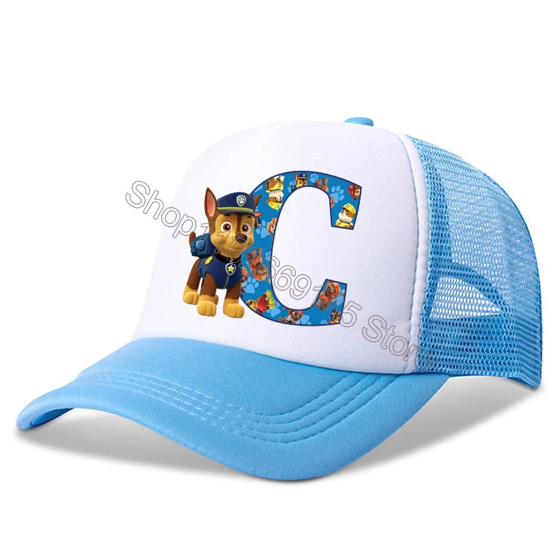 New Paw Patrol Kids Letters Baseball Caps Boys Cartoon Casuals Hat Children Sports Sun Hat Adjustable Peaked Cap Birthday Gifts