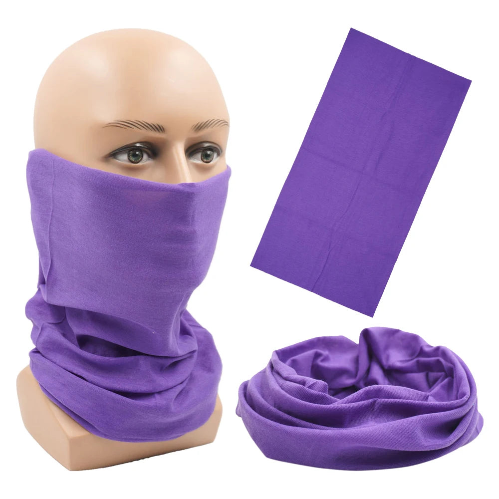Outdoor Magic Bandana Solid Neon Color Cycling Hiking Scarves Headband Polyester Fashion Neck Cover Fishing Windproof Face Mask