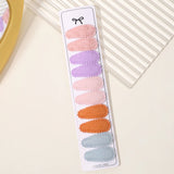 10Pcs/set 2.2'' Printed Embroidery Waterdrop Shape Hair Clips For Cute Girls BB Hairpin Barrettes Headwear Kids Hair Accessories