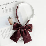 Fashion JK Bowtie Women College Student Collar Tie Cotton Plaid Bowknot Lolita Girls Adjustable Butterfly Anime Cosplay Cravat