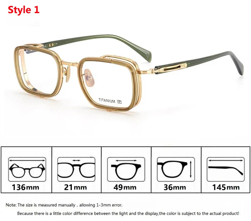 Exquisite Titanium Handmade Glasses Frame Mens Women Retro Square Spectacle Frames Eyeglasses Japanese Design Oval Round Eyewear
