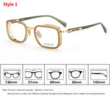 Exquisite Titanium Handmade Glasses Frame Mens Women Retro Square Spectacle Frames Eyeglasses Japanese Design Oval Round Eyewear