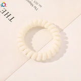 High Elasticity Telephone Coil Hairbands Women Spiral Hair Ties Girls Hair Rings Rope Solid Color Hair Accessories Gum Scrunchy