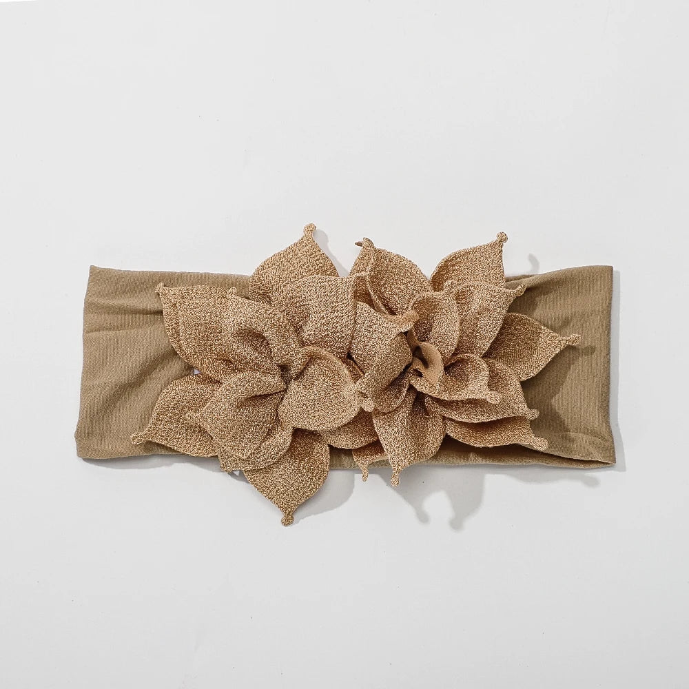 Newborn Baby Girl Headbands Baby Elastic Hair Band Head Flower Toddler Headband Cute Headwear Kids Accessories Nylon Hairban