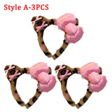 Kawaii Anime Cartoon Fashion Cat Hairband Bow Plush Hair Accessories Decorate Creative Personality Fashion Birthday Gift