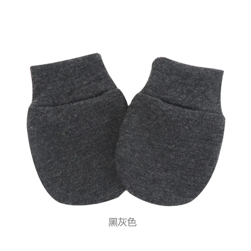 Newborn Baby Hat with Gloves Autumn Winter Warm Cotton Kids Beanies Stuff Children Accessories Infant Nightcap 0-6 Months Babies
