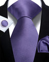 Corbata de marca de moda hecha a mano, sólida, con pañuelo y gemelos, para hombre, corbata, traje, camisa, accesorios de boda, regalos para hombre.