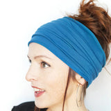 New Boho Flower Print Wide Headbands Vintage Knot Elastic Turban Headwrap for Women Girls Cotton Soft Bandana Hair Accessories