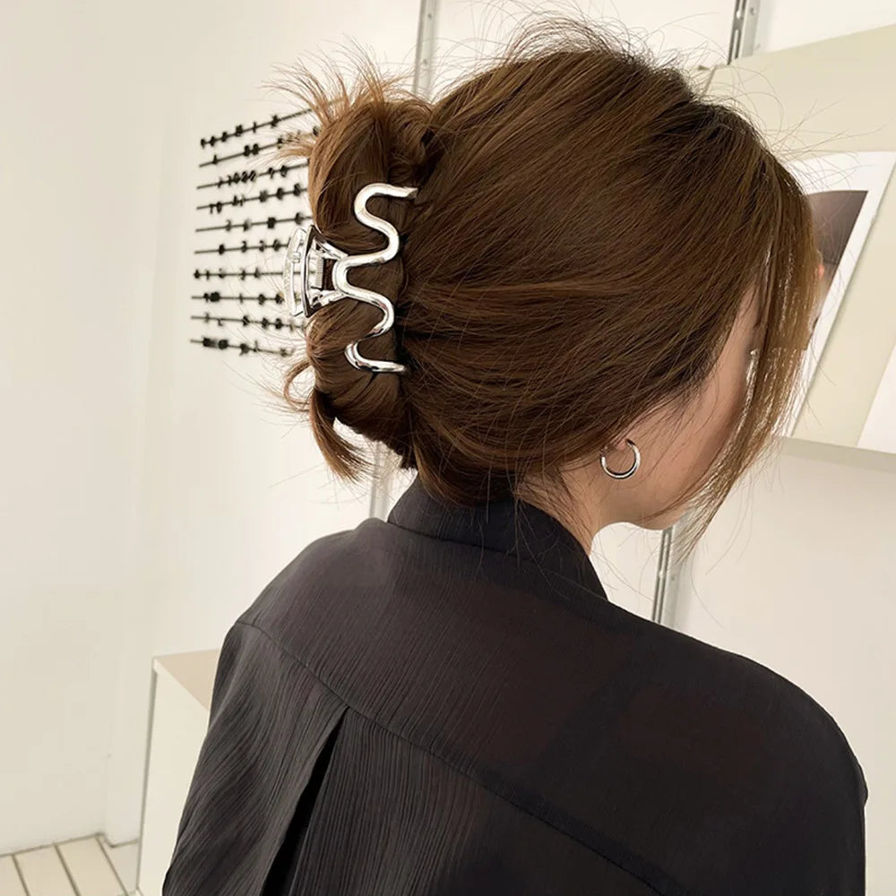 Fashion Geometric Metal Hair Claw Clips for Women Vintage Hair Clamps Crab Headband Hairpin Girls Hair Accessories Headwear