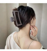 4pcs Hair Claw Simple Style Solid Color Hollow Shark Claw Back Head Hair Clip Large Hair Claw Hair Accessori