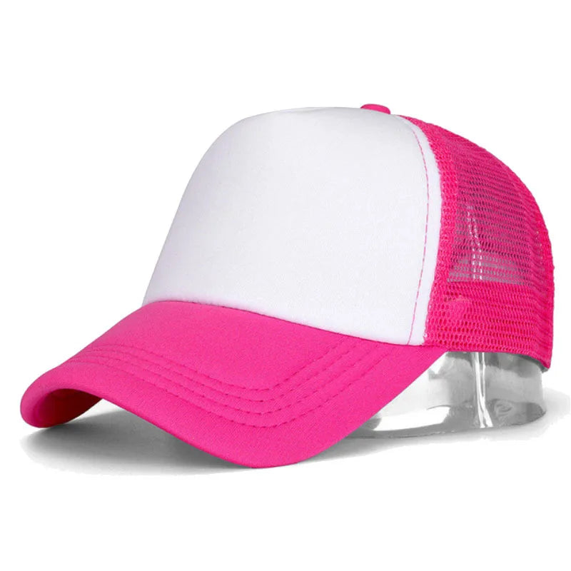 COKK Mesh Baseball Cap Adjustable Snapback Hats For Women Men Unisex Hip Hop Trucker Cap Dad Hat Sponge Soft Breathable Black