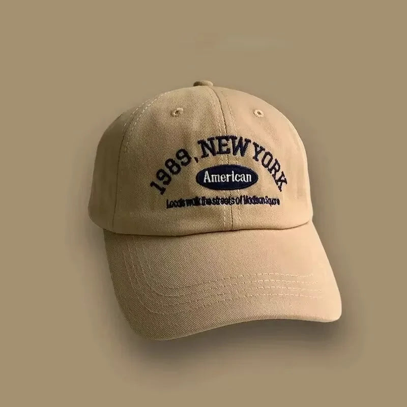 Spring Korean Retro Baseball Hat Women, Autumn and Winter, Wild Ins, Street Letter Embroidery Cap, Summer Couple Men