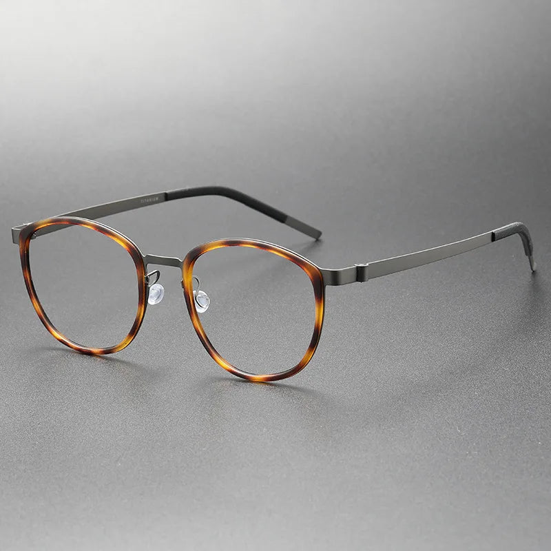 9737 new integrated screwless pure titanium glasses frame