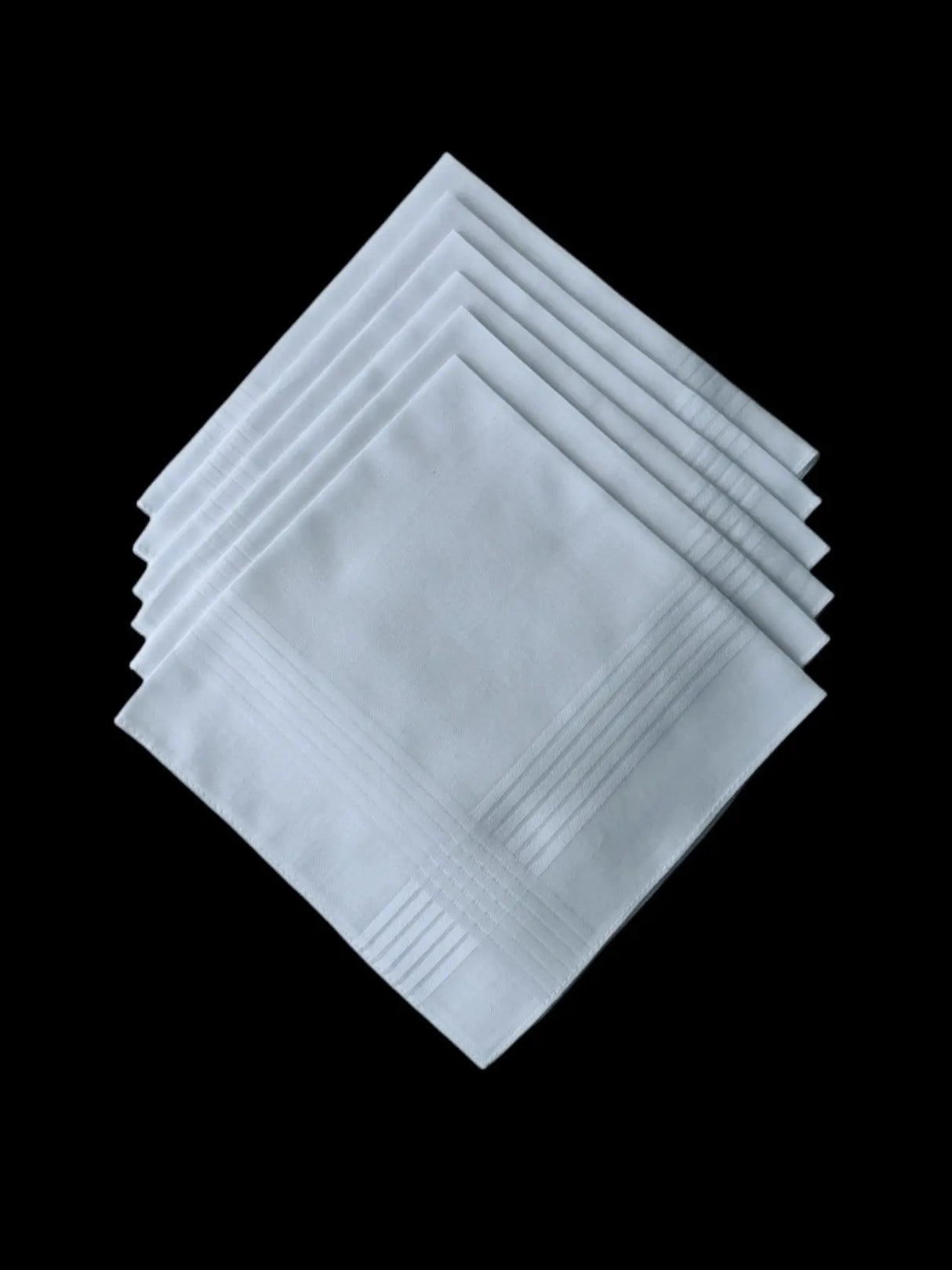 Thin feel Cotton 40cm pure white handkerchief. Business suit napkin restaurant handkerchief 6PCS