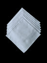 Thin feel Cotton 40cm pure white handkerchief. Business suit napkin restaurant handkerchief 6PCS