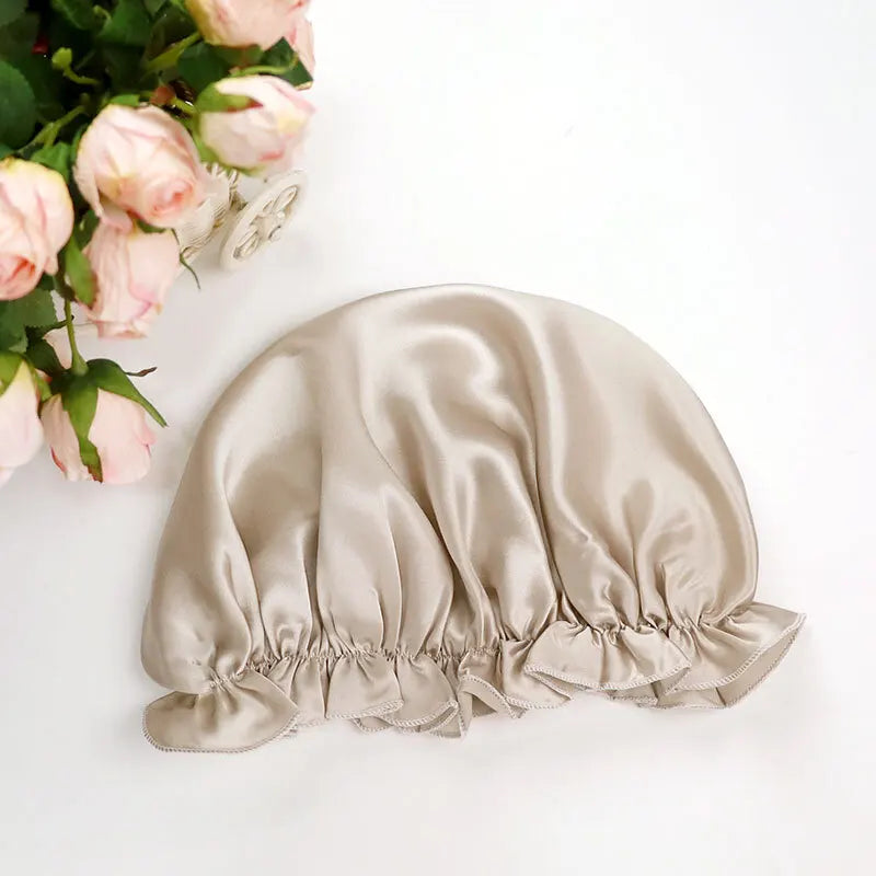 100% Mulberry Silk Nightcap Hair Styling Pure Silk Sleeping Hat Free Shipping