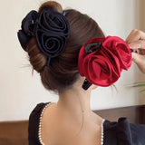 13cm Rose Shark Clip  Large  hair claw Elegant High-Grade Hair Accessories Pinzas Para El Cabello  Заколка Для Волос