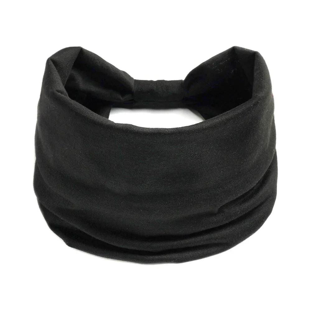 Boho Headbands For Women Fashion Stretch Wide Hair Bands Knoted Turban Yoga Sweatband Elastic Head Bands Stylish Wrap Headbands