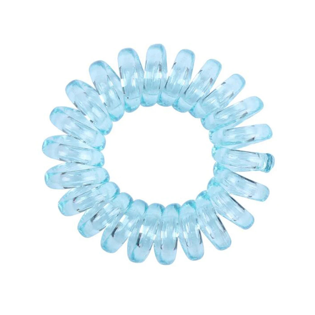 Telephone Wire Elastic Clear Hair Bands Plastic Spring Gum For Hair Ties No Crease Coil Hair Tie Ponytail Hair Accessories