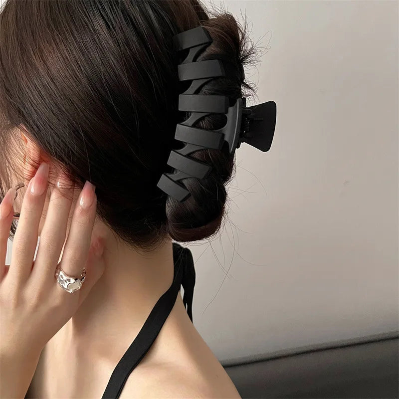 4/5/7Pcs Headwear Set Women Fashion Claw Clip Coffee Black Acrylic Large Hair Claw Korean For Girl Barrette Hair Accessories