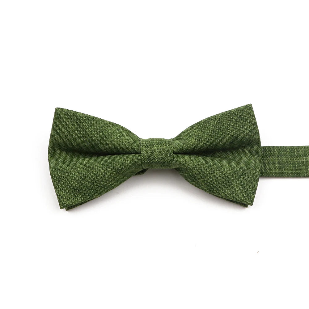 High Quality Mens Solid Color Bowtie Set For Men Children Wedding Party Dinner Accessory Pink Orange Father-son Bow Tie Gift