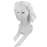 New Satin Hair Cap For Sleeping Invisible Flat Imitation Silk Round Haircare Women Headwear Ceremony Adjusting Button Night Hat