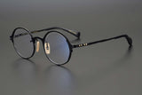 53160 Retro round pure titanium handmade glasses frame men and women irregular high-end optical frames