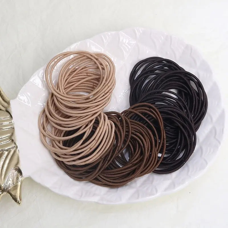 New Color Nylon Elastic Hair Tie Rubber Band for Women Men Thin Hairbands Ponytail Holder Hair Accessories