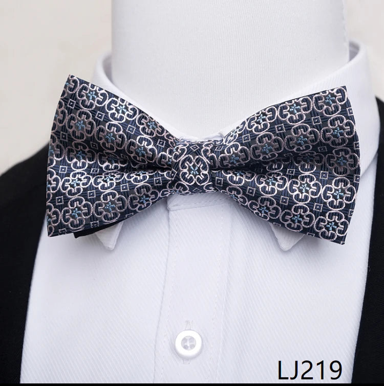 Fashion Brand Brand Silk Bow Tie Dark Blue Man Dot Wedding Accessories lover's day Fit Formal Party