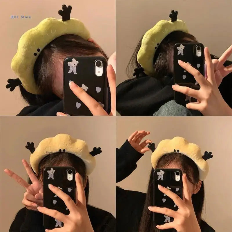 Cartoon Funny Headband for Girls Soft Fabric Adjustable Size Headpieces Party Headwear for Parties and Cosplay
