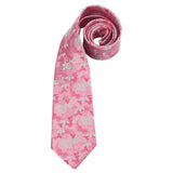 Floral Pink Silk Ties Set For Men Wedding Party Neck Tie Set Handkerchief Brooch Cufflinks Men Accessories High Quality Gravata