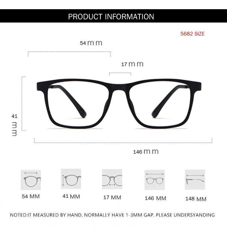 DOFTA Ultralight TR90 Glasses Frame Men Optical Myopia Eyeglasses Male Plastic Titanium Prescription Eye Glasses 5196A