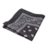 Fashion Hip Hop Bandana Kerchief Unisex Black Hair Band Neck Scarf Headwear Wrist Wraps Head Square Scarves Print Handkerchief