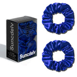 2PCS 3.5CM Mulberry Silk Scrunchies Women Grils Hair Ties for Hair Sleep No Damage Hairband Curly Hair Elastics Ponytail Holder
