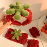 Strawberry Headband Red Wash Face Hair Bands Hair Hoops Girls Thick Cute Plush Hairbands Headband Fashion Hair Accessories