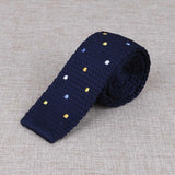 Men's Suits Knit Tie Plain Necktie For Wedding Party Tuxedo Casual Dots Woven Skinny Gravatas Cravats Accessories 25colors