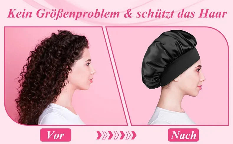 Newly Satin Night Hair Cap Women's Solid Sleeping Hat Sleep Care Bonnet Nightcap for Women Unisex Cap