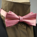 4 Styles Solid Color Black White Wine Bow Ties New Ribbon Gilded Butterfly Double Layered Wedding Party Bowknot Tuxedo Cravat