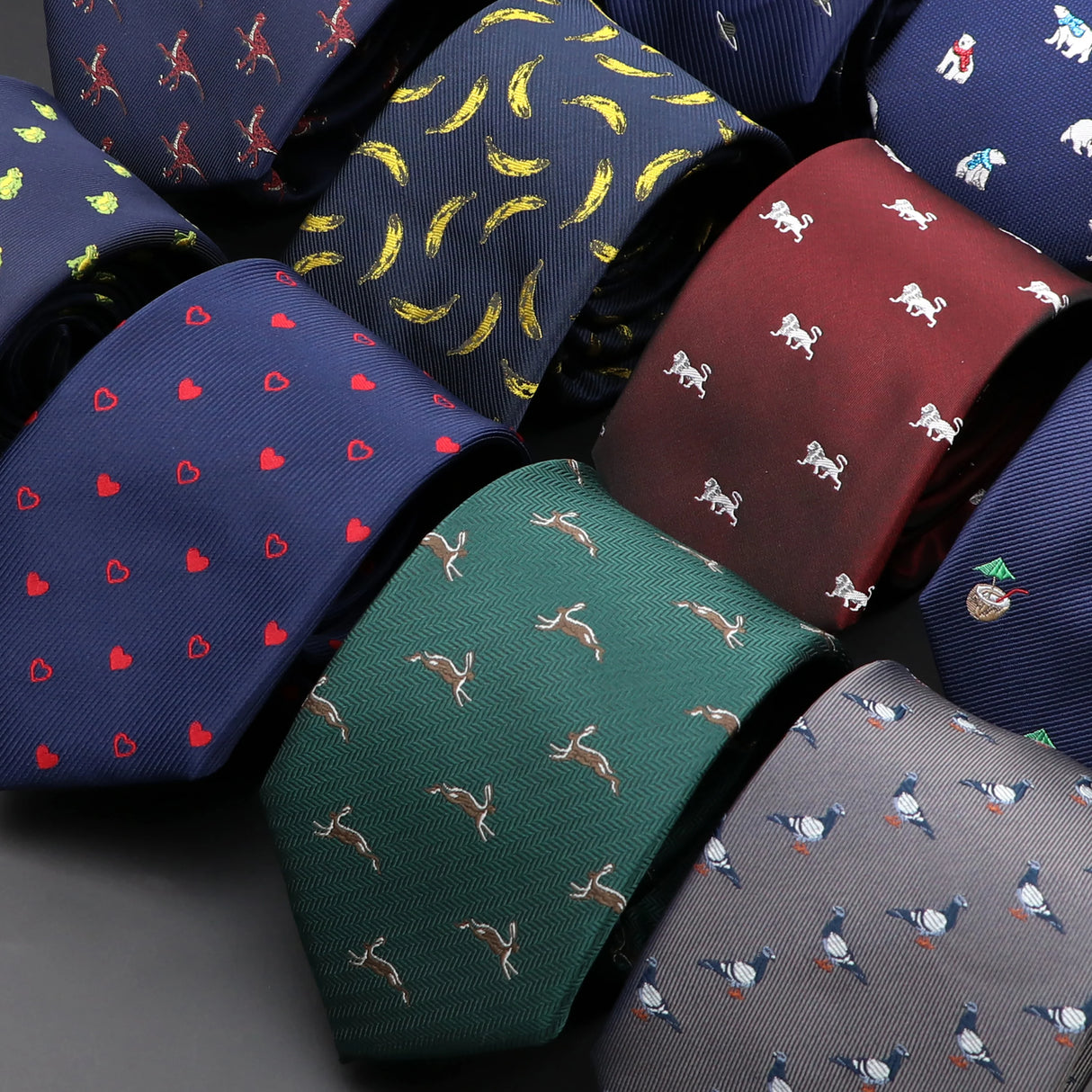 Cute Cartoon Pattern Animal Floral Printed Tie For Men Narrow Slim NeckTie Wedding Red Navy Party Ties Cravat Accessories Gifts