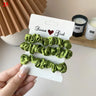 3Pcs/Set Silky Hair Scrunchies Ponytail Holders Elastics Hair Ties For Women Silk Satin Solid Color Hair Rope Hair Accessories