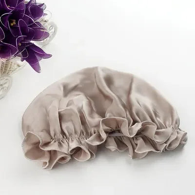 100% Mulberry Silk Nightcap Hair Styling Pure Silk Sleeping Hat Free Shipping