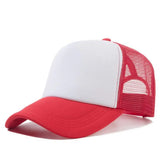 COKK Mesh Baseball Cap Adjustable Snapback Hats For Women Men Unisex Hip Hop Trucker Cap Dad Hat Sponge Soft Breathable Black