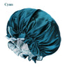 New Women's Satin Solid Sleeping Hat Night Sleep Hair Care Bonnet Nightcap Silky Shower Caps Comfortable Flower Band Unisex Cap