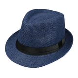 Children Kids Summer Beach Straw Hat Jazz Panama Trilby Fedora Hat Gangster Outdoor Breathable Hats Girls Boys Sunhat