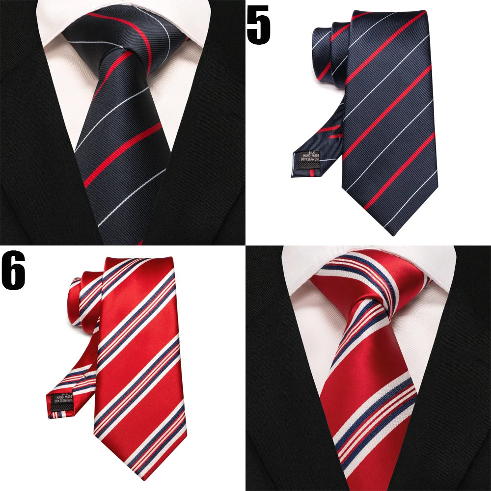 EASTEPIC Men's Gifts of Striped Ties Red Neckties for Gentlemen in Fine Apparel Fashionable Accessories for Social Occasions