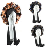 Women Big Size  Satin Cap for Sleeping Hat Night Sleep Cap Hair Care Silk Bonet Stain Hair Cap for Women Curly Springy Hair