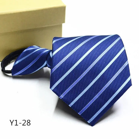 Mens Ties Casual Zipper Neck Ties Professional Formal Shirt Convenient Lazy Zip Tie Striped Business Arrow Ties