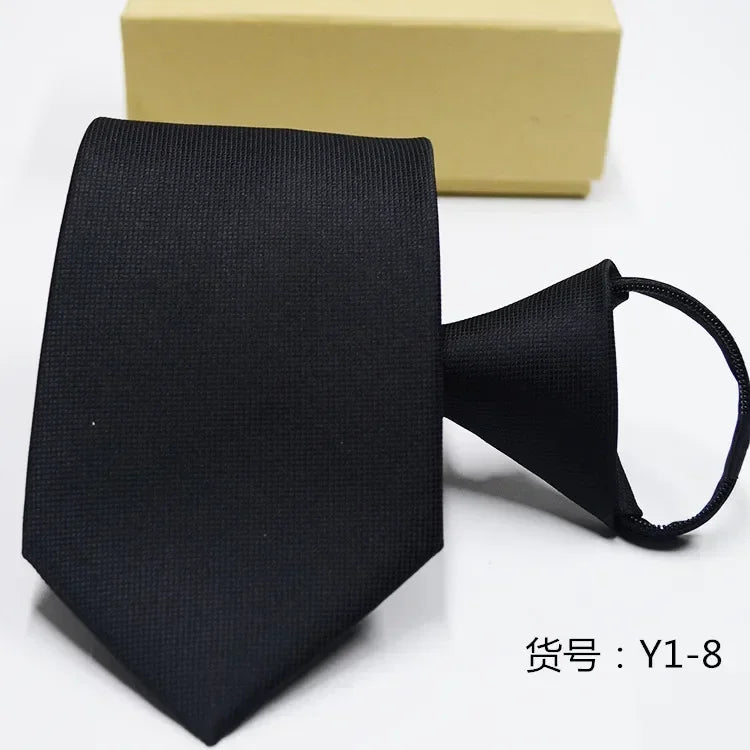 Mens Ties Casual Zipper Neck Ties Professional Formal Shirt Convenient Lazy Zip Tie Striped Business Arrow Ties